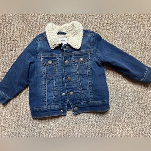 Baby Boy Sherpa-Lined Non-Stretch Jean Jacket Size 18-24M